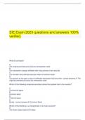 SIE Exam 2023 questions and answers 100% verified.
