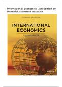 International Economics 13th Edition by Dominick Salvatore Testbank