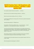 RCFE Practice Test &vert; 140 Questions with 100&percnt; Correct Answers &vert; Verified &vert; Latest Update 2024