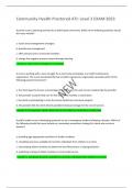 Community Health Proctored ATI&colon; Level 3 EXAM 2023