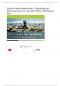 Solution Manual for Principles of Auditing and Other Assurance Services 20th Edition Whittington Pany