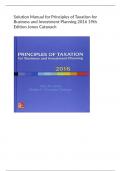 Solution Manual for Principles of Taxation for Business and Investment Planning 2016 19th Edition by Jones