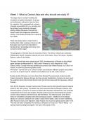 Lecture notes&sol;summary History Central Asia & Afghanistan