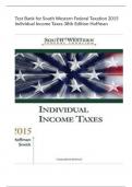 Test Bank for South Western Federal Taxation 2015 Individual Income Taxes 38th Edition Hoffman