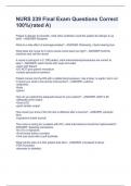 NURS 239 Final Exam Questions Correct 100&percnt;&lpar;rated A&rpar;