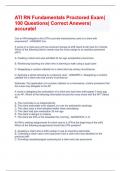ATI RN Fundamentals Proctored Exam| 100 Questions| Correct Answers|accurate!