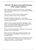 MSN 622 - Hashimoto Thyroiditis Questions With Complete Solutions