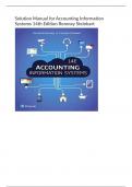 Solution Manual for Accounting Information Systems 14th Edition Romney Steinbart.