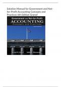 Solution Manual for Government and Notfor-Profit Accounting Concepts and  Practices 6th Edition Granof