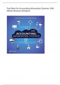 Test Bank for Accounting Information Systems 14th Edition Romney Steinbart