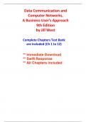 Test Bank for Data Communication and Computer Networks, A Business User's Approach, 9th Edition West (All Chapters included)