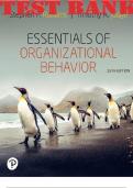 TEST BANK for Essentials of Organizational Behavior 15th Edition Robbins Stephen & Timothy Judge &vert; All Chapters 1-17