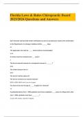  Florida Laws & Rules Chiropractic Board 2023&sol;2024 Questions and Answers