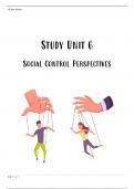 KRM 310 Study Unit 6: Social Control Perspectives