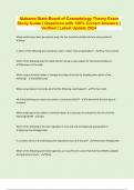 Alabama State Board of Cosmetology Theory Exam Study Guide &vert; Questions with 100&percnt; Correct Answers &vert; Verified &vert; Latest Update 2024 &vert; 21 Pages