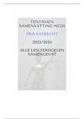 Alle lesleerdoelen van NCOI Privaatrecht samengevoegd - 2023&sol;2024 - perfecte tentamenvoorbereiding