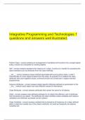    Integrative Programming and Technologies 1 questions and answers well illustrated.