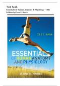 TEST BANK FOR ESSENTIALS OF HUMAN ANATOMY AND PHYSIOLOGY 10TH