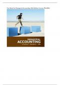 Test Bank for Managerial Accounting 10th Edition Crosson