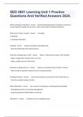 SED 2601 Learning Unit 1 Practice Questions And Verified Answers 2024&period;