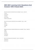 SED 2601 Learning Unit 2 Questions And Answers 100&percnt; Passed 2024&period;