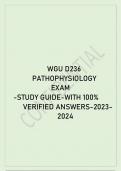 WGU D236 pathophysiology exam QUESTIONS AND ANSWERS.