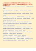 ANCC GEORGETTE REVIEW FOR BOARDS 2023- 2024 122 QUESTIONS WITH VERIFIED SOLUTIONS  GRADED A&plus;