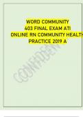ONLINE RN COMMUNITY HEALTH PRACTICE 2019 A 403.