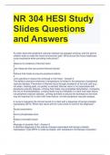 NR 304 HESI Study Slides Questions and Answers