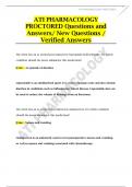 ATI PHARMACOLOGY PROCTORED Questions and Answers/ New Questions / Verified Answers