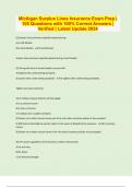 Michigan Surplus Lines Insurance Exam Prep &vert; 105 Questions with 100&percnt; Correct Answers &vert; Verified &vert; Latest Update 2024 &vert; 24 Pages