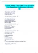 Firearm Safety Certificate &lpar; FSC and HSC &rpar; Test Questions And Answers Graded A&plus;