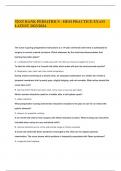 TEST BANK PEDIATRICS - HESI PRACTICE EXAM LATEST 2023&sol;2024 