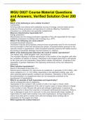 WGU D027 Course Material Questions and Answers&comma; Verified Solution Over 200 QA