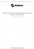 Test bank for Auditing A Practical Approach 4th Canadian Edition by Robyn Moroney