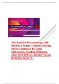 Test Bank for Pharmacology 10th Edition A Patient-Centered Nursing Process Approach By Linda McCuistion, Kathleen DiMaggio, Mary Beth Winton, Jennifer Yeager Complete Guide A+.pdf