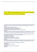  EXIT HESI Comprehensive B Evolve Practice Questions with correct answers&period;