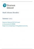 Edexcel A Level Economics &lpar;B&rpar; Paper 2 Mark Scheme June 2023
