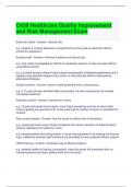 C430 Healthcare Quality Improvement and Risk Management Exam with correct Answers