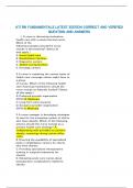 ATI RN FUNDAMENTALS LATEST EDITION CORRECT AND VERIFIED QUESTION AND ANSWERS
