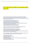  EXIT HESI 2022 questions and answers latest top score.