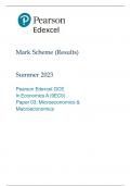 Edexcel A Level Economics (A) Paper 3 Mark Scheme June 2023