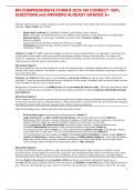 RN COMPREHENSIVE FORM B 2019-180 CORRECT 100&percnt; QUESTIONS and ANSWERS ALREADY GRADED A&plus;