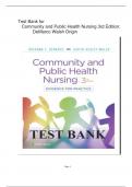 Test Bank - Community and Public Health Nursing: Evidence for Practice, 3rd Edition | solution  A+ (DEMARCO, Judith Healey Walsh)