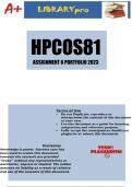 HPCOS81 Assignment 6 (WRITTEN PORTFOLIO) Semester 2 2023