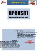 HPCOS81 Assignment 6 &lpar;WRITTEN PORTFOLIO&rpar; Semester 2 2023