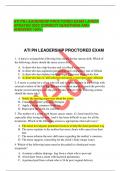 ATI PN LEADERSHIP PROCTORED EXAM LATEST UPDATED 2023 CORRECT QUESTIONS AND ANSWERS 100%.