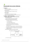 Samenvatting -  Sustainable Intervention Methods (Active Recall Method) - MAN-BCU347