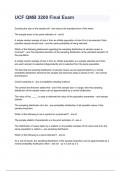 UCF QMB 3200 Final Exam