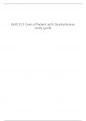 NUR 213 Care of Patient with Dysrhythmias study guide